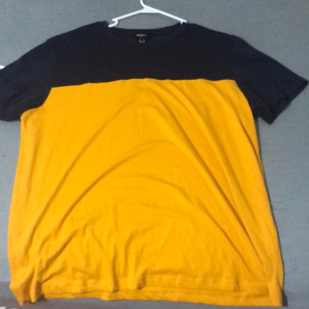 Yellow and Navy Forever 21 T-Shirt